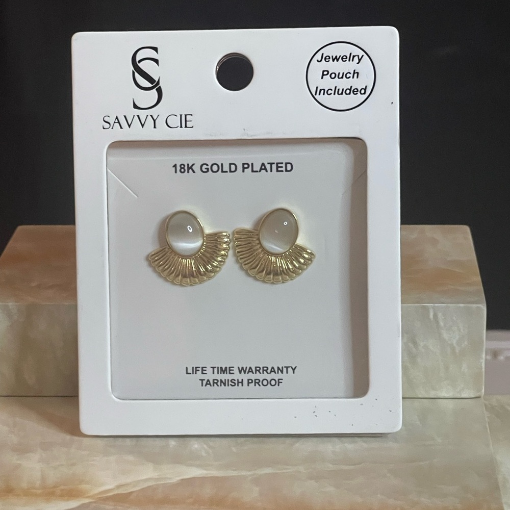 #26 - Brand New 18K Gold Plated Earrings by Savvy CIE from Macy’s